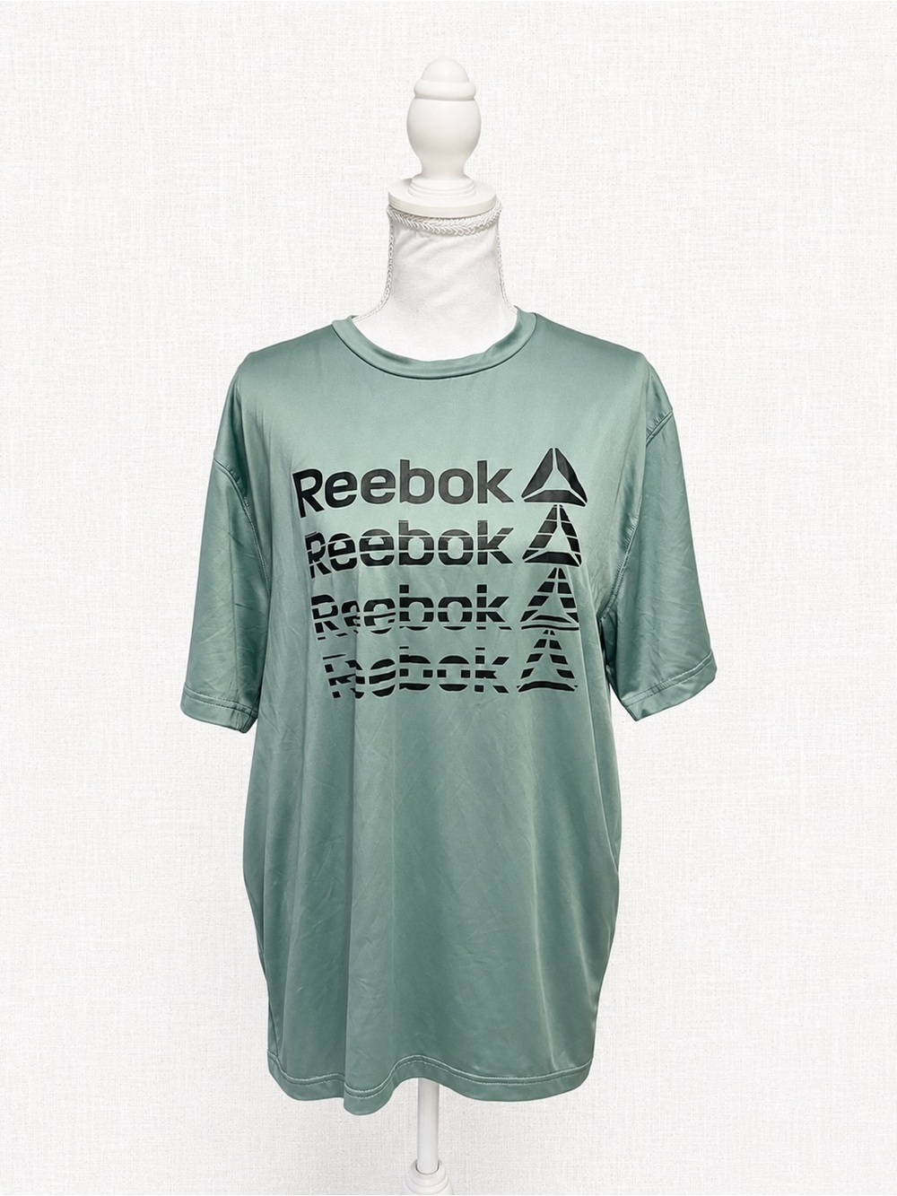 Reebok Men's Sage Green Graphic Logo Tee